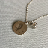 Personalized Fingerprint Necklace Custom Name Pendant Jewelry