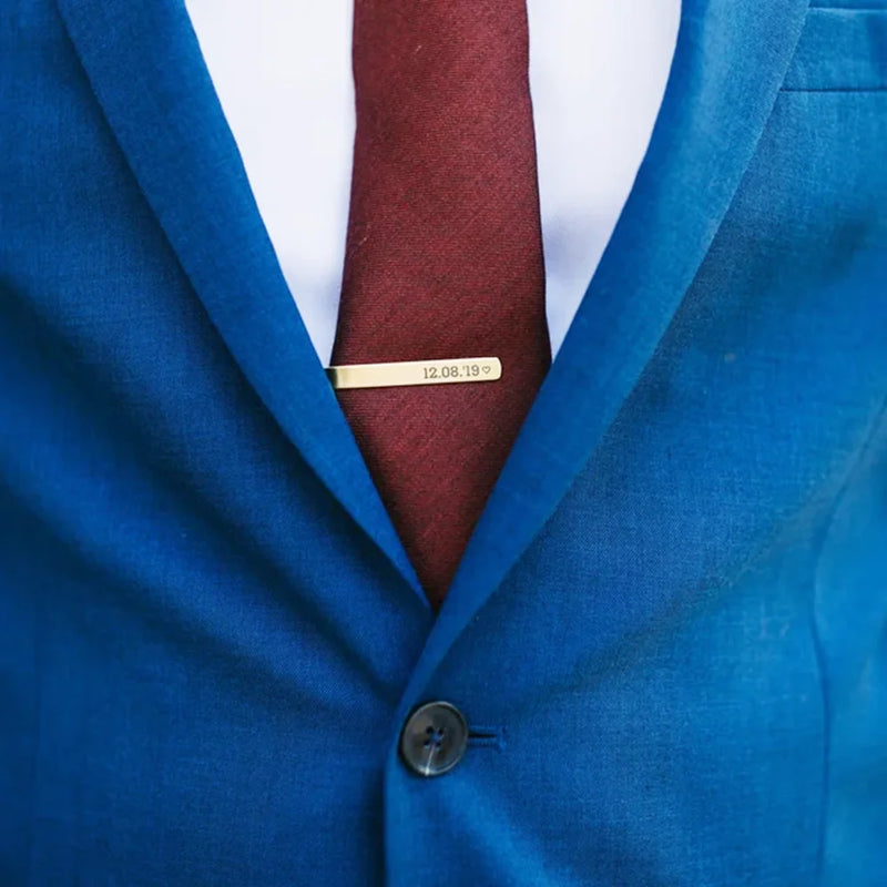 Personalized Engraved Name Clip Tie Clip for Men