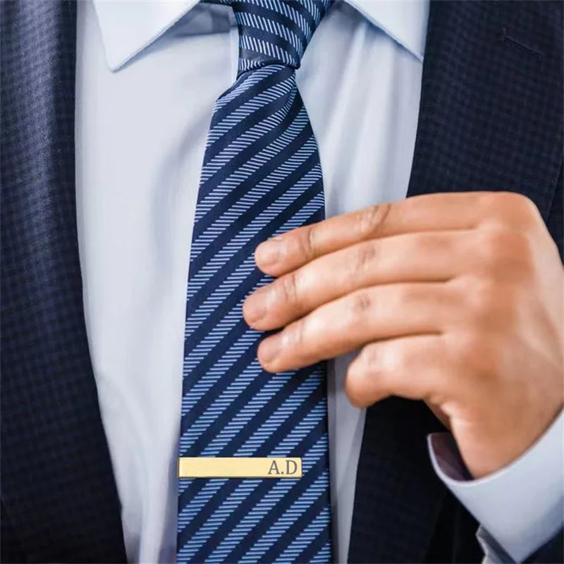 Personalized Engraved Name Tie Clip for Men
