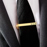 Personalised Stainless Steel Tie Clip Men's Initials Suit Groomsmen Gift