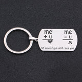 Time Couple Keychain Long-distance Love Dog Tag Keyring