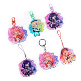 Translucent Colour Background Epoxy Keychains
