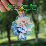 Translucent Colour Background Epoxy Keychains