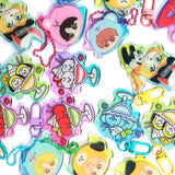 Translucent Colour Background Epoxy Keychains