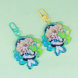 Translucent Colour Background Epoxy Keychains