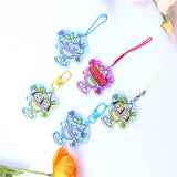 Translucent Colour Background Epoxy Keychains