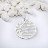 Tree 1-6 Names Necklace Stainless Steel Nameplate Pendant