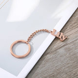 Tree Name Keychain Stainless Steel Name Letters Keyring