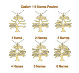 Custom Tree Of Life Name Necklace Personalized Stainless Steel Pendant
