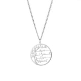 Personalized Tree of Life Necklace Stainless Steel Family 1-4 Names Pendant