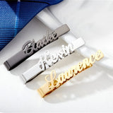 Personalized Stainless Steel Tie Clip - Customizable Wedding Gift for Men
