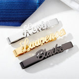 Personalized Stainless Steel Tie Clip - Customizable Wedding Gift for Men