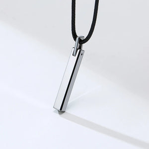 Personalized Tungsten ID Necklace Pendant for Men Women