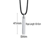 Personalized Tungsten ID Necklace Pendant for Men Women