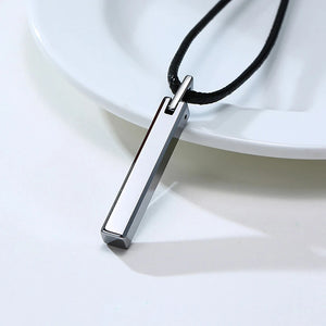 Personalized Tungsten ID Necklace Pendant for Men Women