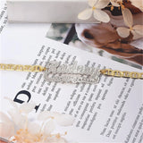 Personalized Two Hearts Name Bracelet for Women
