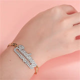 Personalized Two Hearts Name Bracelet for Women