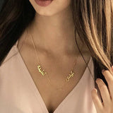 Arabic Nameplates Pendant Necklace Stainless Steel Jewelry For GIrl
