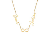 Personalized Stainless Steel Infinite Charm Pendant Couple Necklace
