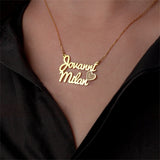 Personalized Steel O-Chain Necklace with Heart