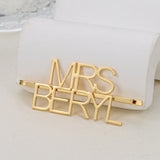Custom Hair Clip,Name Hair Clip,MRS Name Hairpin,Old English Hairpin