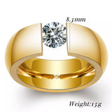 Unique Couple Rings Set - Stainless Steel Rings for Christmas Gift