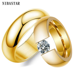 Unique Couple Rings Set - Stainless Steel Rings for Christmas Gift