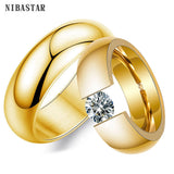 Unique Couple Rings Set - Stainless Steel Rings for Christmas Gift