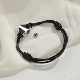 Unisex Stainless Steel Heart Cremation Urns Bracelet for Ashes