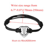 Unisex Stainless Steel Heart Cremation Urns Bracelet for Ashes
