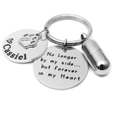 Dog Ashes Urn Keychain Personalized Keepsake Gift
