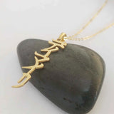 Japanese Name Necklace Katakana Hiragana Steel Statement