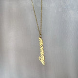 Vertical Name Necklace, Custom Dainty Necklace, Gift For Women