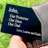 Personalized Engraved Name Logo Stainless Steel Wallet Card