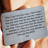 Personalized Engraved Name Logo Stainless Steel Wallet Card