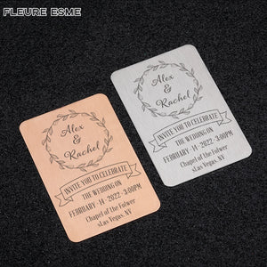 Stainless Steel Wedding Party Invitation Card