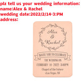 Stainless Steel Wedding Party Invitation Card