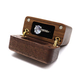 Personalized Wedding Ring Box with Name & Date - Rustic Proposal Ring Holder
