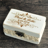 Personalized Rectangle Wedding Ring Box