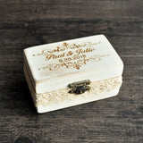 Personalized Rectangle Wedding Ring Box