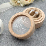 Personalized Wood Ring Box Wedding Ring Pillow