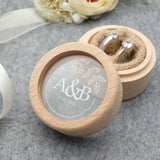 Personalized Wood Ring Box Wedding Ring Pillow