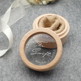 Personalized Wood Ring Box Wedding Ring Pillow