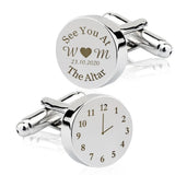 Personalized Groom Cufflinks Shirt Buttons Clips
