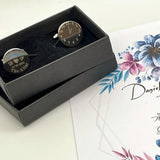 Personalized Groom Cufflinks Shirt Buttons Clips