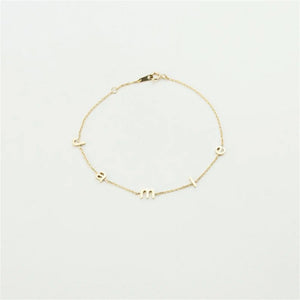 Initial Letter Bracelet Stainless Steel Personalized Women's Jewelry