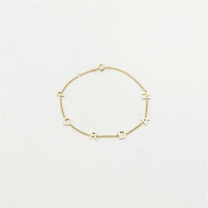 Initial Letter Bracelet Stainless Steel Personalized Women's Jewelry