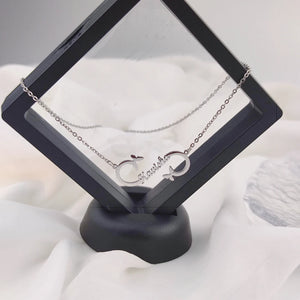 Infinity Name Layer Necklace Personalized Stainless Steel Couple Jewelry