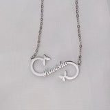 Infinity Name Layer Necklace Personalized Stainless Steel Couple Jewelry