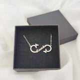 Infinity Name Layer Necklace Personalized Stainless Steel Couple Jewelry
